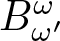 dollar sign upper B omega prime omega dollar sign