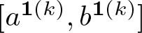 dollar sign left bracket a 1 left parenthesis k right parenthesis comma b 1 left parenthesis k right parenthesis right bracket dollar sign