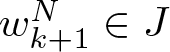 dollar sign wk plus 1 upper N element of upper J dollar sign