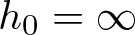 dollar sign h 0 equals infinity dollar sign