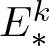 dollar sign upper E asterisk k dollar sign