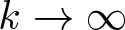 dollar sign k right arrow infinity dollar sign
