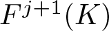 dollar sign Fj plus 1 left parenthesis upper K right parenthesis dollar sign