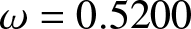 dollar sign omega equals 0.5200 dollar sign