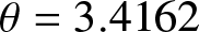 dollar sign theta equals 3.4162 dollar sign