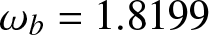 dollar sign omega b equals 1.8199 dollar sign