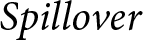 dollar sign Spillover dollar sign