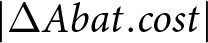dollar sign vertical bar upper Delta Abat period cost vertical bar dollar sign