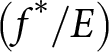 dollar sign left parenthesis f asterisk slash upper E right parenthesis dollar sign