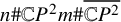 n number sign double struck upper C upper P squared m number sign ModifyingAbove double struck upper C upper P squared With bar