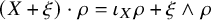 left parenthesis upper X plus xi right parenthesis dot rho equals iota Subscript upper X Baseline rho plus xi and rho