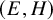 left parenthesis upper E comma upper H right parenthesis