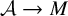 script upper A right arrow upper M
