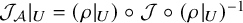 upper J Subscript script upper A Baseline vertical bar Subscript upper U Baseline equals left parenthesis rho vertical bar Subscript upper U Baseline right parenthesis backslash hspace 0.1 m m ring backslash hspace 0.1 m m script upper J backslash hspace 0.1 m m ring backslash hspace 0.1 m m left parenthesis rho vertical bar Subscript upper U Baseline right parenthesis Superscript negative 1