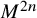 upper M Superscript 2 n