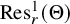 backslash operatorname upper R e s Subscript r Superscript 1 Baseline left parenthesis upper Theta right parenthesis