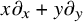 x partial differential Subscript x Baseline plus y partial differential Subscript y Baseline