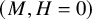 left parenthesis upper M comma upper H equals 0 right parenthesis