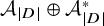 upper A Subscript StartAbsoluteValue upper D EndAbsoluteValue Baseline circled plus upper A Subscript StartAbsoluteValue upper D EndAbsoluteValue Superscript asterisk
