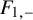 upper F Subscript 1 comma minus