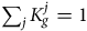 sigma summation Underscript j Endscripts upper K Subscript g Superscript j Baseline equals 1