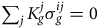 sigma summation Underscript j Endscripts upper K Subscript g Superscript j Baseline sigma Subscript g Superscript i j Baseline equals 0