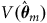upper V left parenthesis ModifyingAbove theta With caret Subscript m Baseline right parenthesis