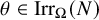 theta element of backslash operatorname upper I r r Subscript upper Omega Baseline left parenthesis upper N right parenthesis