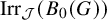upper I r r Subscript script upper J Baseline left parenthesis upper B 0 left parenthesis upper G right parenthesis right parenthesis