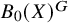 upper B 0 left parenthesis upper X right parenthesis Superscript upper G