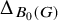 upper Delta Subscript upper B 0 left parenthesis upper G right parenthesis