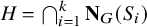 upper H equals backslash leftcap Underscript i equals 1 Overscript k Endscripts upper N Subscript upper G Baseline left parenthesis upper S Subscript i Baseline right parenthesis