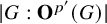 StartAbsoluteValue upper G colon bold upper O Superscript p prime Baseline left parenthesis upper G right parenthesis EndAbsoluteValue