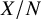 upper X divided by upper N