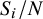 upper S Subscript i Baseline divided by upper N