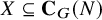 upper X subset of or equal to upper C Subscript upper G Baseline left parenthesis upper N right parenthesis
