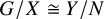 upper G divided by upper X approximately equals upper Y divided by upper N