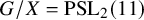 upper G divided by upper X equals backslash operatorname upper P upper S upper L Subscript 2 Baseline left parenthesis 11 right parenthesis