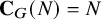 upper C Subscript upper G Baseline left parenthesis upper N right parenthesis equals upper N