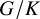 upper G divided by upper K