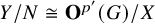 upper Y divided by upper N approximately equals bold upper O Superscript p prime Baseline left parenthesis upper G right parenthesis divided by upper X