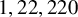1 comma 22 comma 220