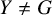 upper Y not equals upper G