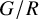upper G divided by upper R