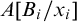 upper A upper B Subscript i Baseline divided by x Subscript i