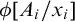 phi upper A Subscript i Baseline divided by x Subscript i