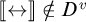 Double bracket open left right arrow double bracket does not belong to D superscript v