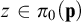 z element of pi 0 left parenthesis bold p right parenthesis