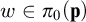 w element of pi 0 left parenthesis bold p right parenthesis