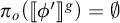 pi sub o of open parenthesis double bracket phi prime close double bracket to the power of g close parenthesis equals the empty set